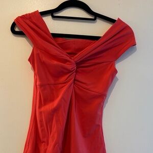 Aritzia Pink Off Shoulder Top